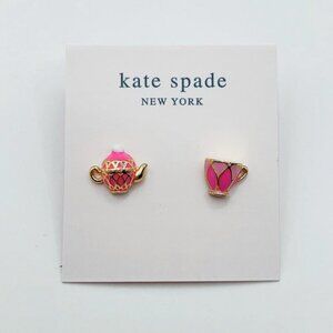 Teacup Stud Earrings Pink